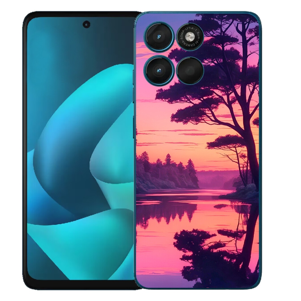 Gélový obal mmCase pre Motorola Moto G57 Power – západ slnka nad jazerom