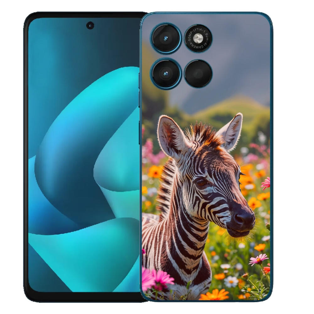 Gélový obal mmCase pre Motorola Moto G57 Power – zebra na lúke