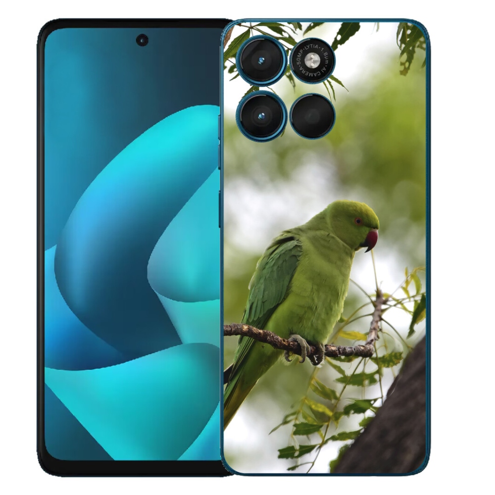 Gélový obal mmCase pre Motorola Moto G57 Power – zelený papagáj