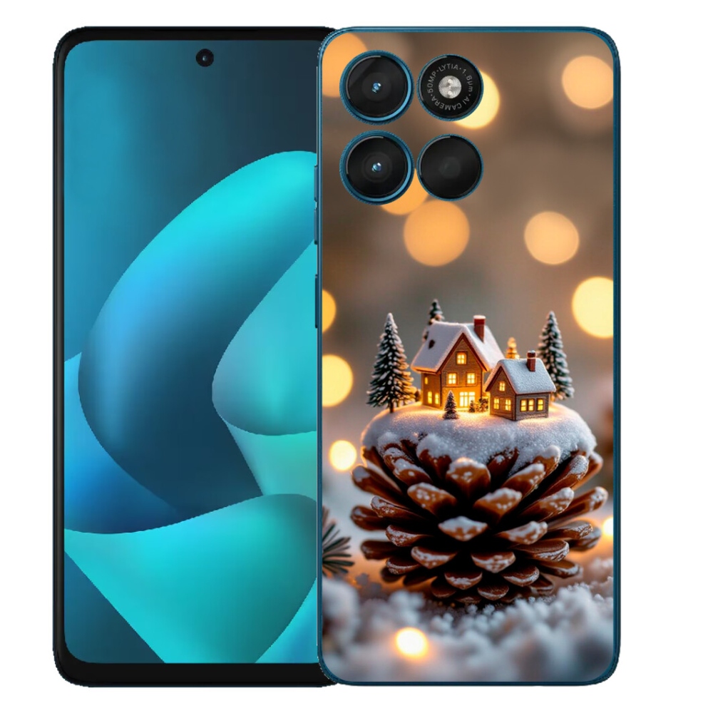Gélový obal mmCase pre Motorola Moto G57 Power – zimná dedinka