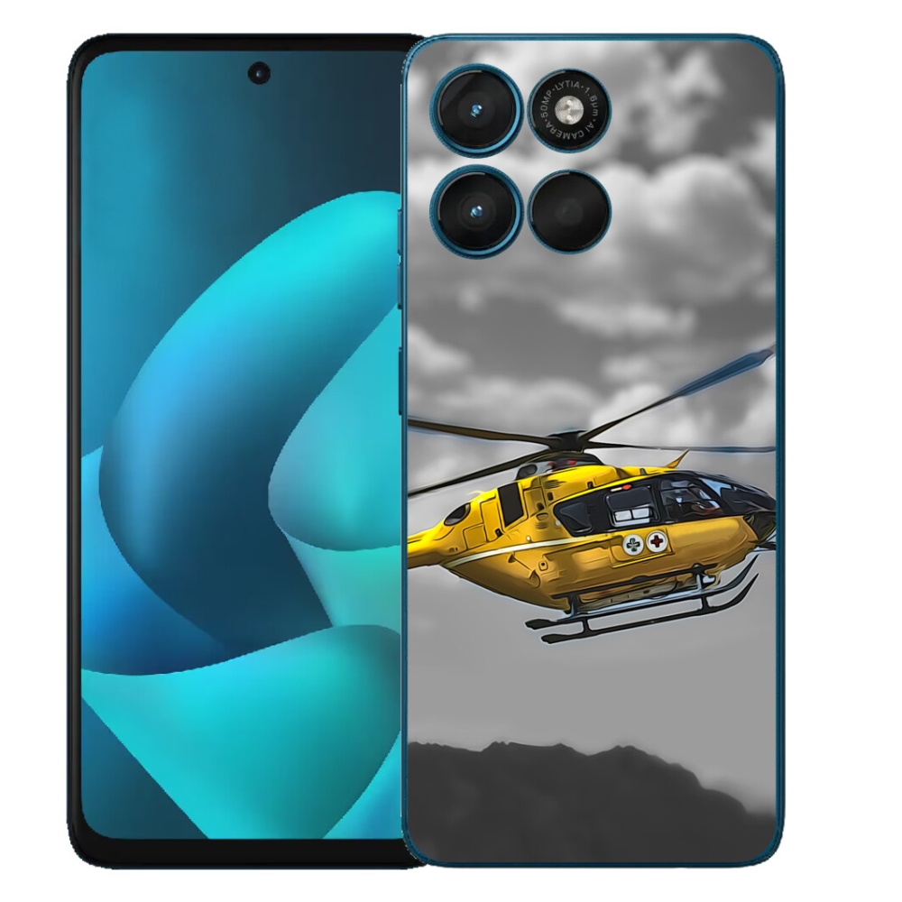 Gélový obal mmCase pre Motorola Moto G57 Power – žltá helikoptéra