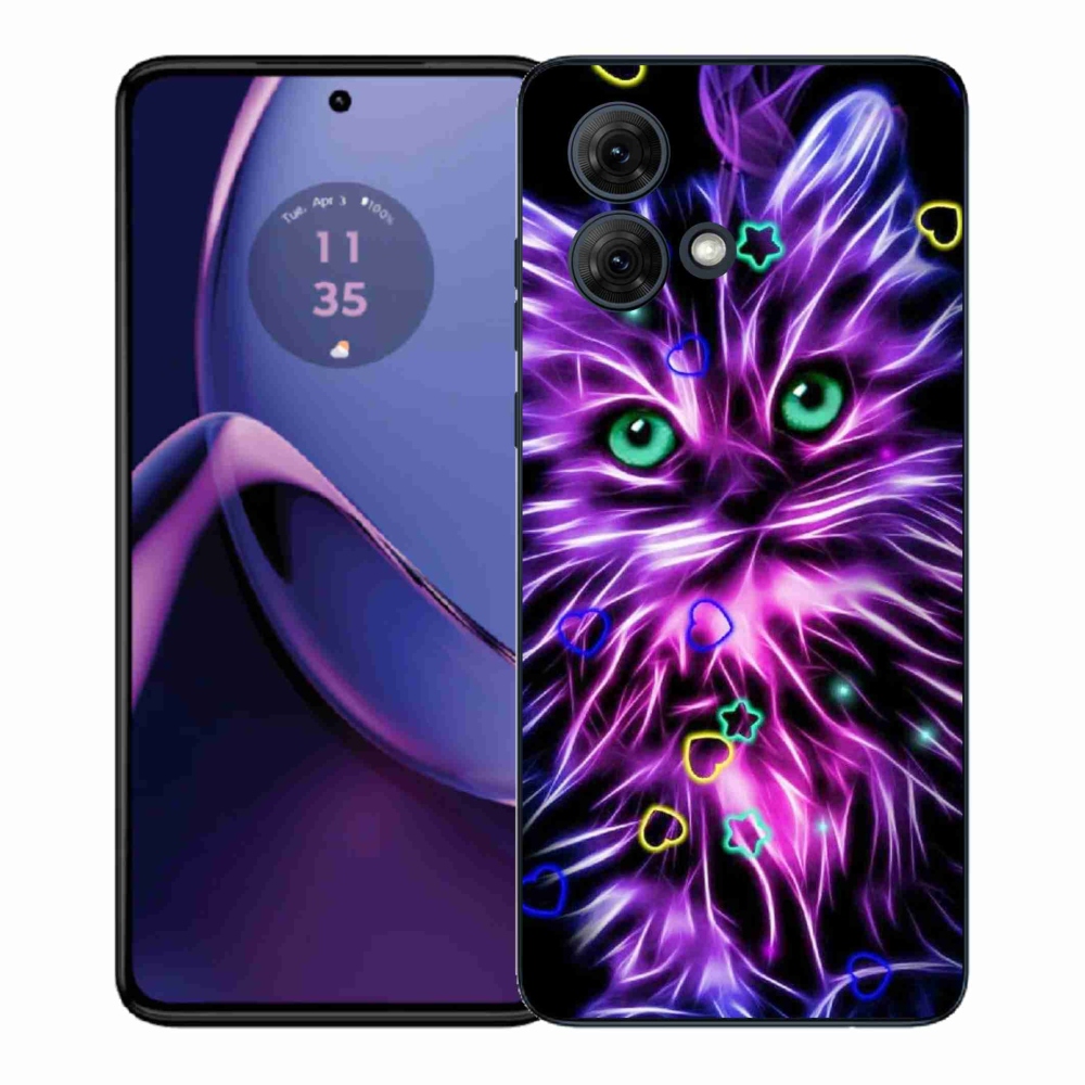 Gélový kryt mmCase na Motorola Moto G84 5G - abstraktná mačka