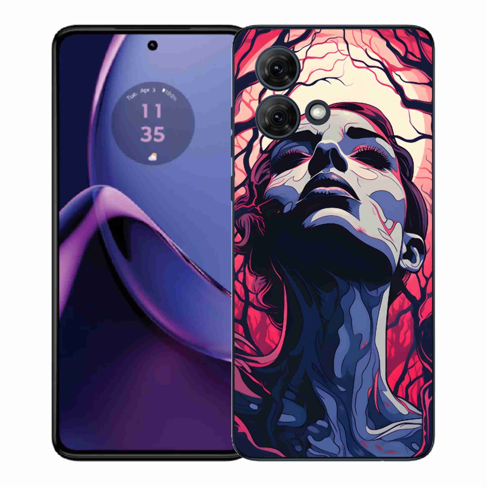 Gélový kryt mmCase na Motorola Moto G84 5G - abstraktná tvár