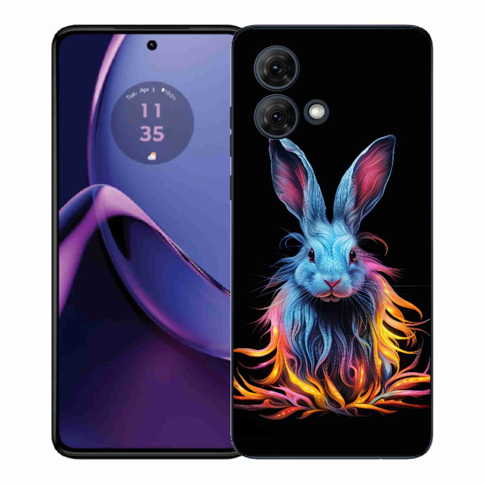 Gélový kryt mmCase na Motorola Moto G84 5G - abstraktný zajac