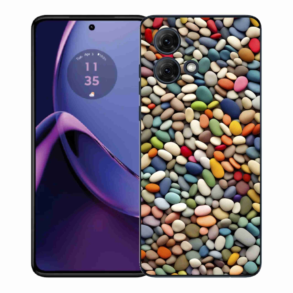 Gélový kryt mmCase na Motorola Moto G84 5G - farebné kamienky 2