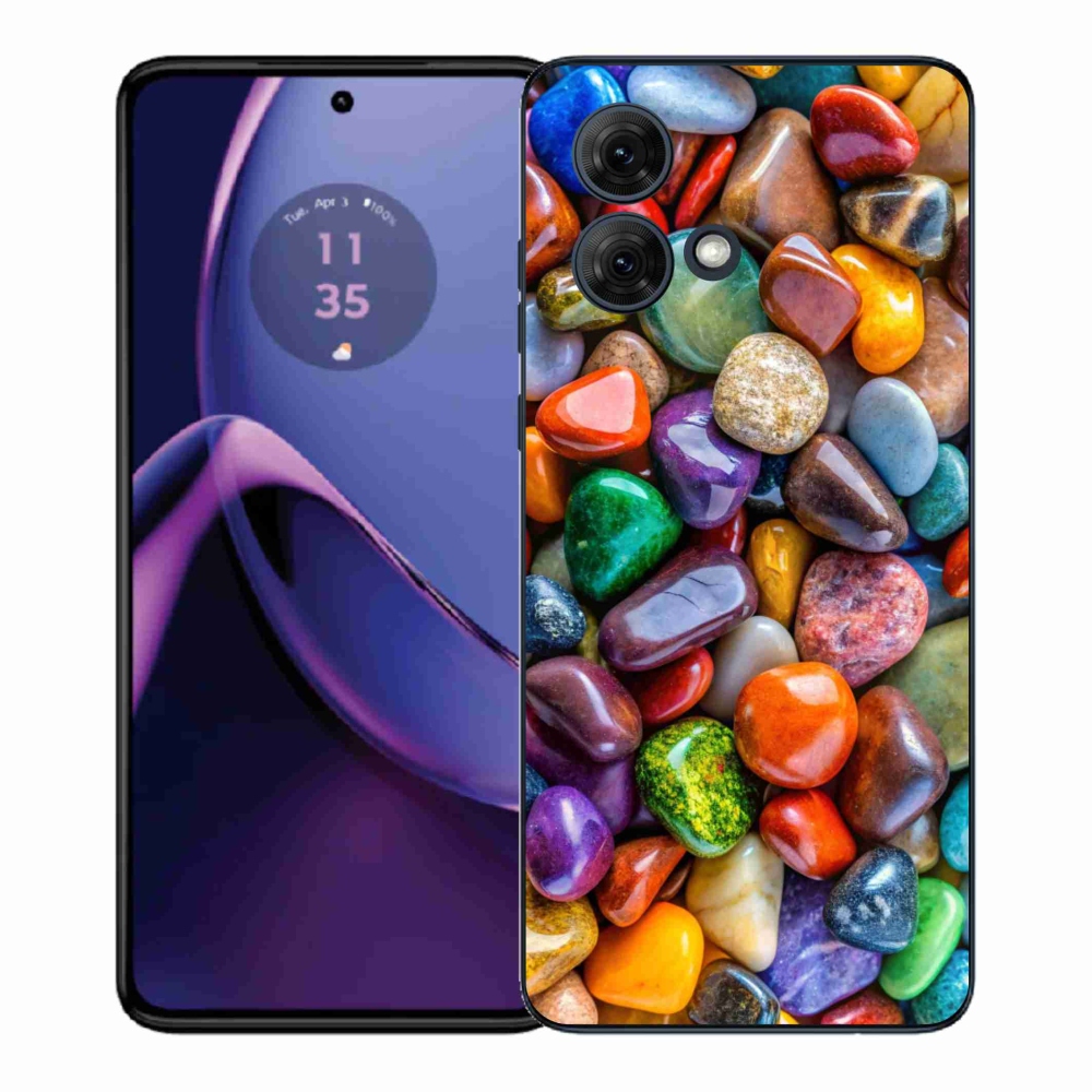 Gélový kryt mmCase na Motorola Moto G84 5G - farebné kamienky