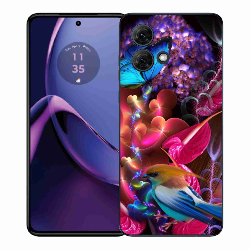 Gélový kryt mmCase na Motorola Moto G84 5G - farebné kvety