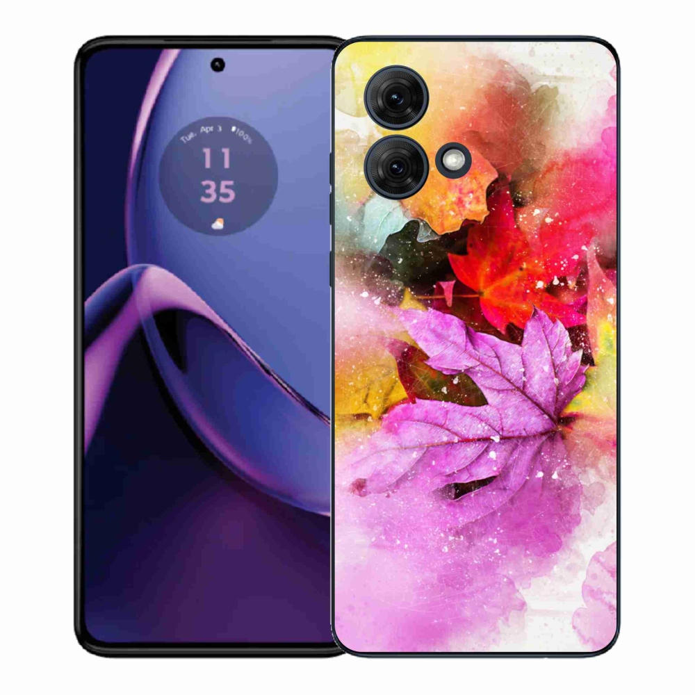 Gélový kryt mmCase na Motorola Moto G84 5G - farebné listy