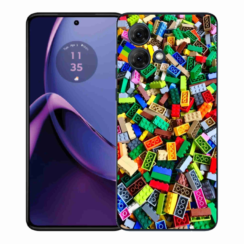 Gélový kryt mmCase na Motorola Moto G84 5G - farebné stavebné kocky