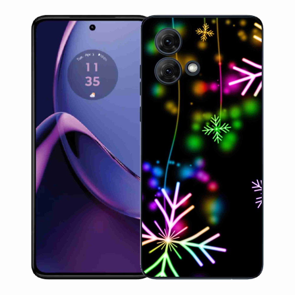 Gélový kryt mmCase na Motorola Moto G84 5G - farebné vločky
