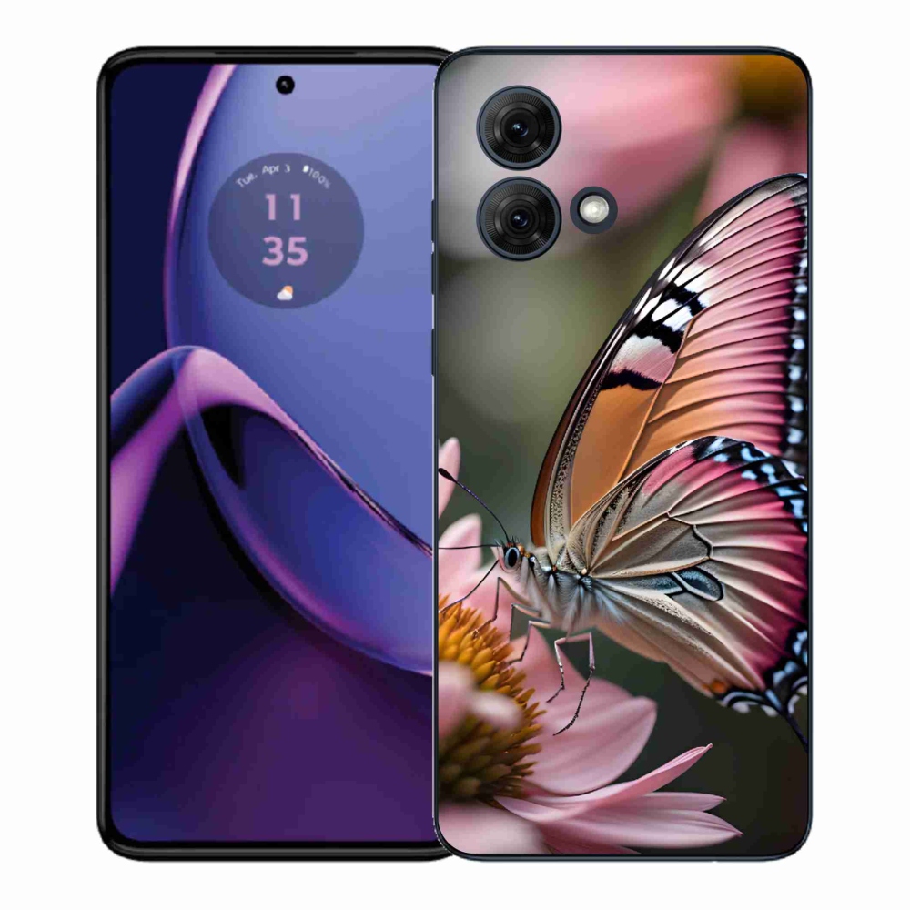 Gélový kryt mmCase na Motorola Moto G84 5G - farebný motýľ