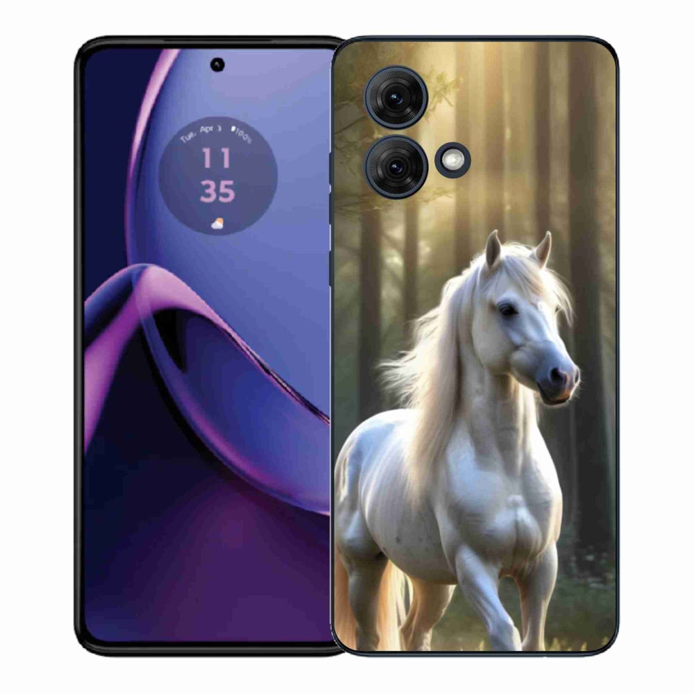 Gélový kryt mmCase na Motorola Moto G84 5G - biely kôň 3