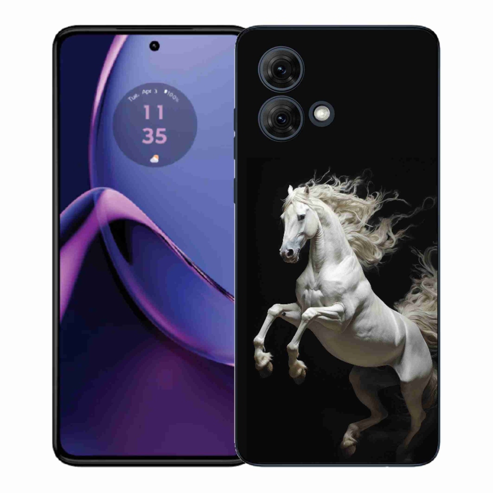 Gélový kryt mmCase na Motorola Moto G84 5G - biely kôň 4