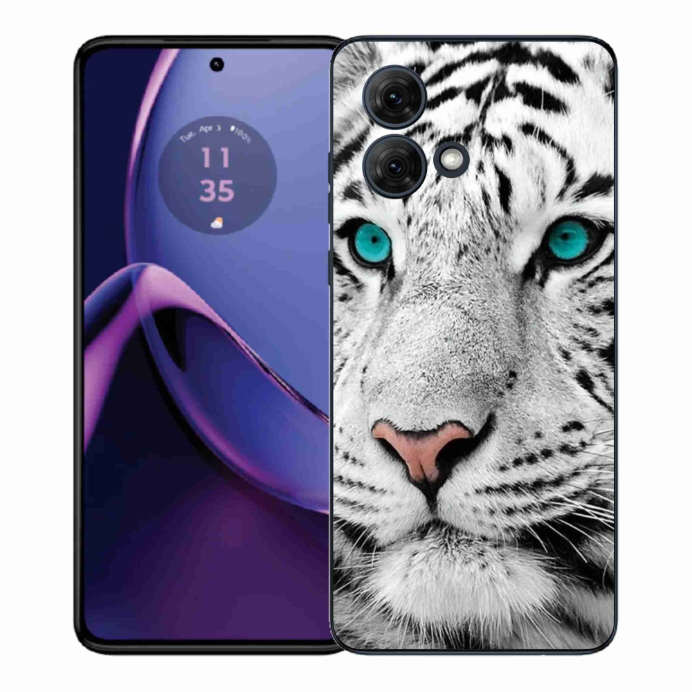 Gélový kryt mmCase na Motorola Moto G84 5G - biely tiger