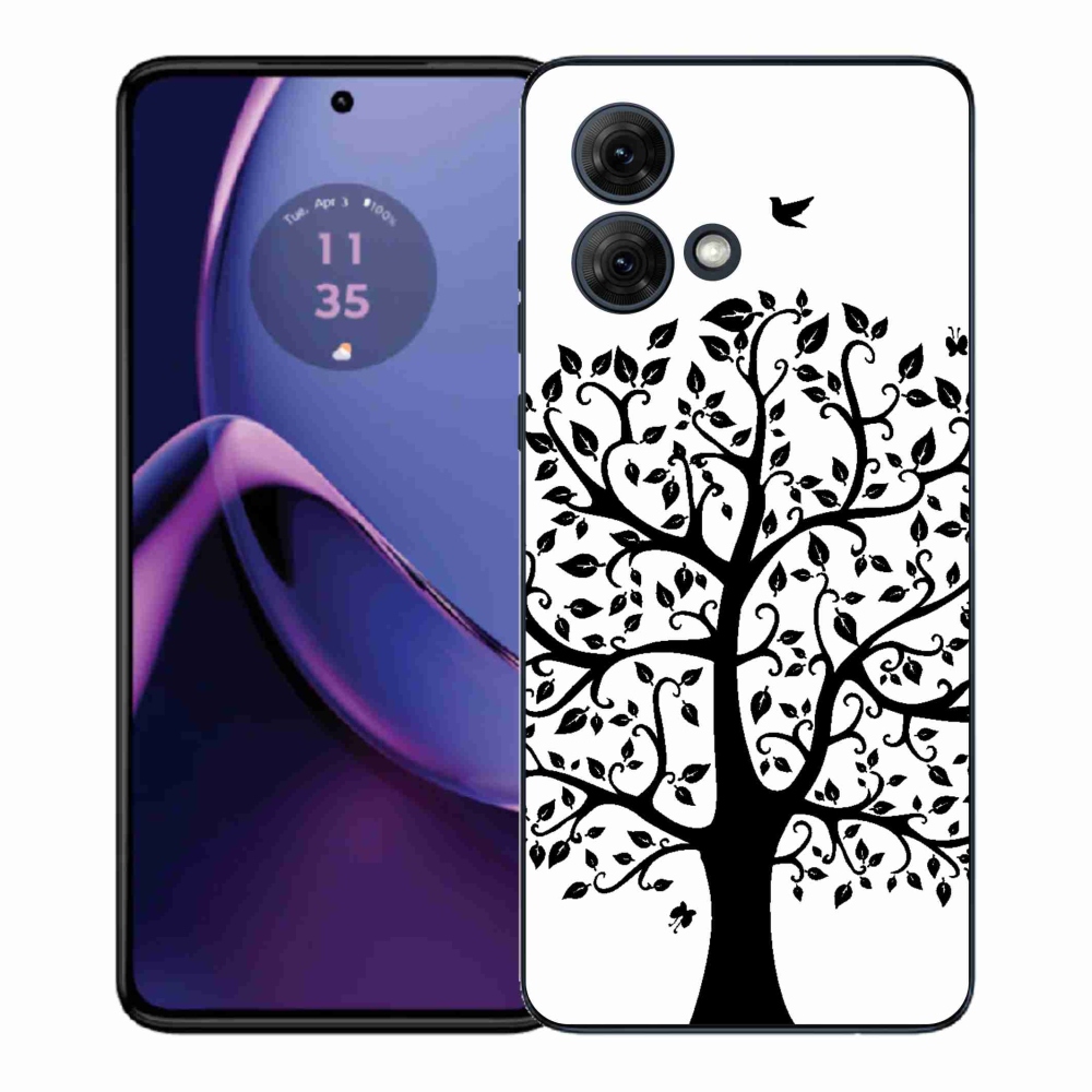 Gélový kryt mmCase na Motorola Moto G84 5G - čiernobiely strom