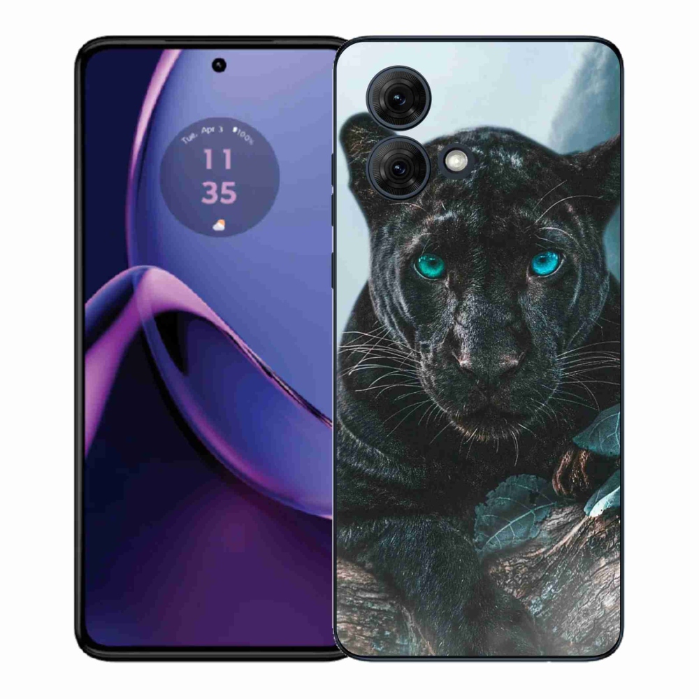 Gélový kryt mmCase na Motorola Moto G84 5G - čierny panter