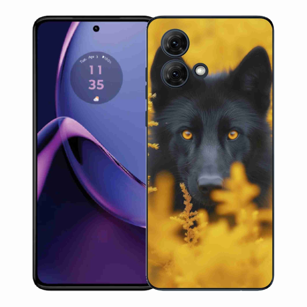 Gélový kryt mmCase na Motorola Moto G84 5G - čierny vlk 2