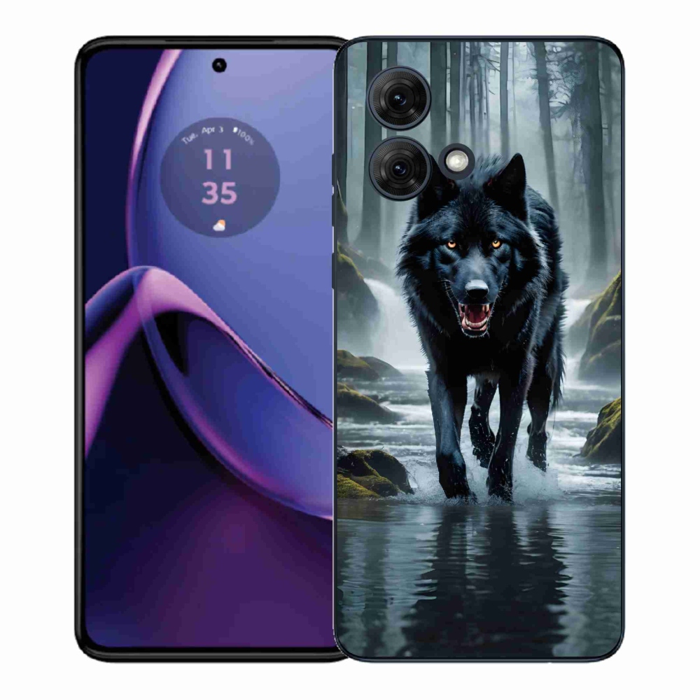 Gélový kryt mmCase na Motorola Moto G84 5G - čierny vlk