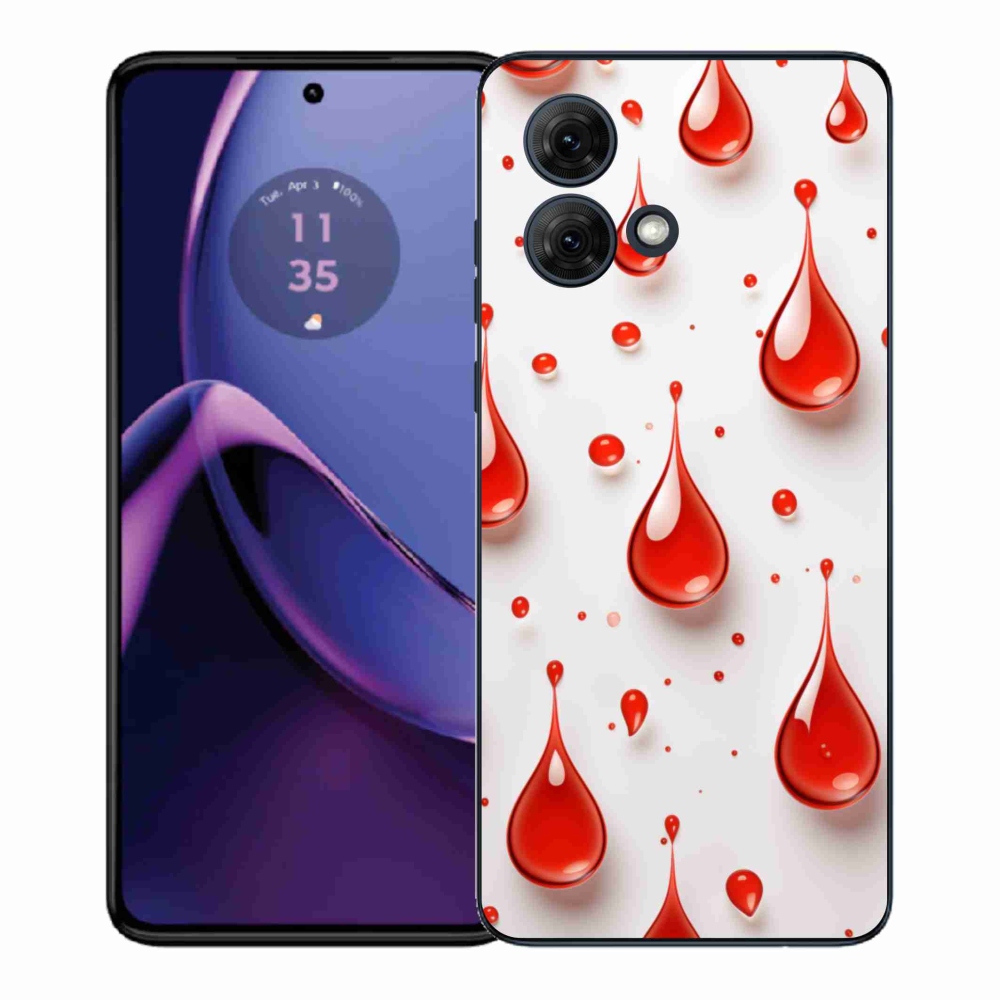 Gélový kryt mmCase na Motorola Moto G84 5G - červené kvapky