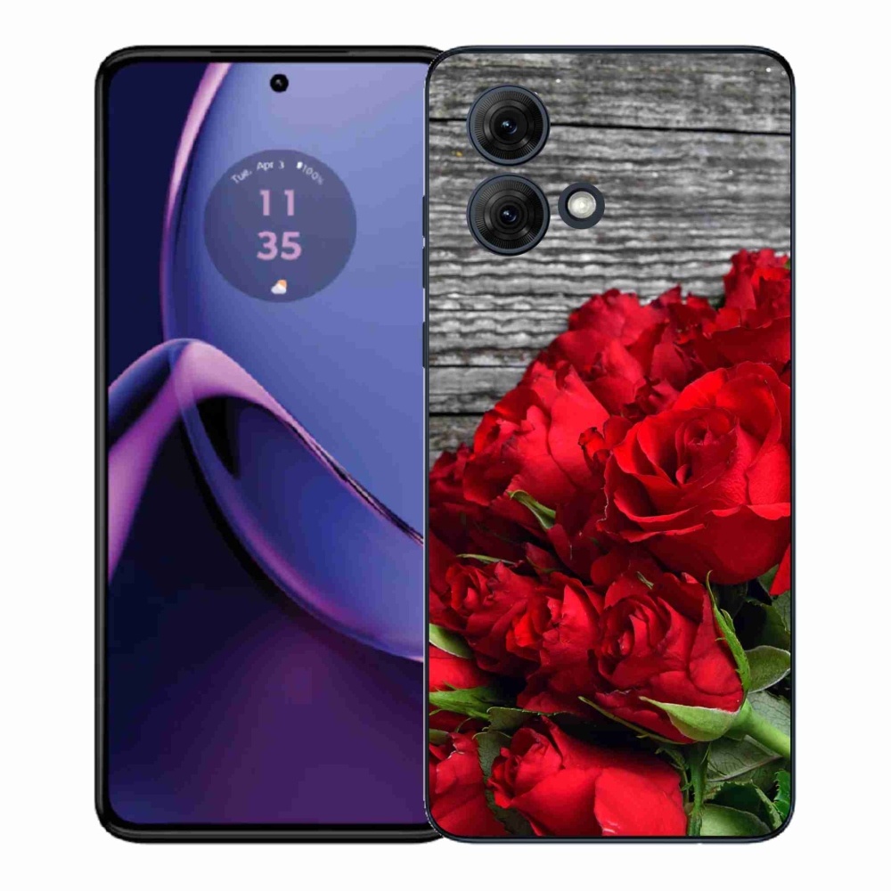 Gélový kryt mmCase na Motorola Moto G84 5G - červené ruže