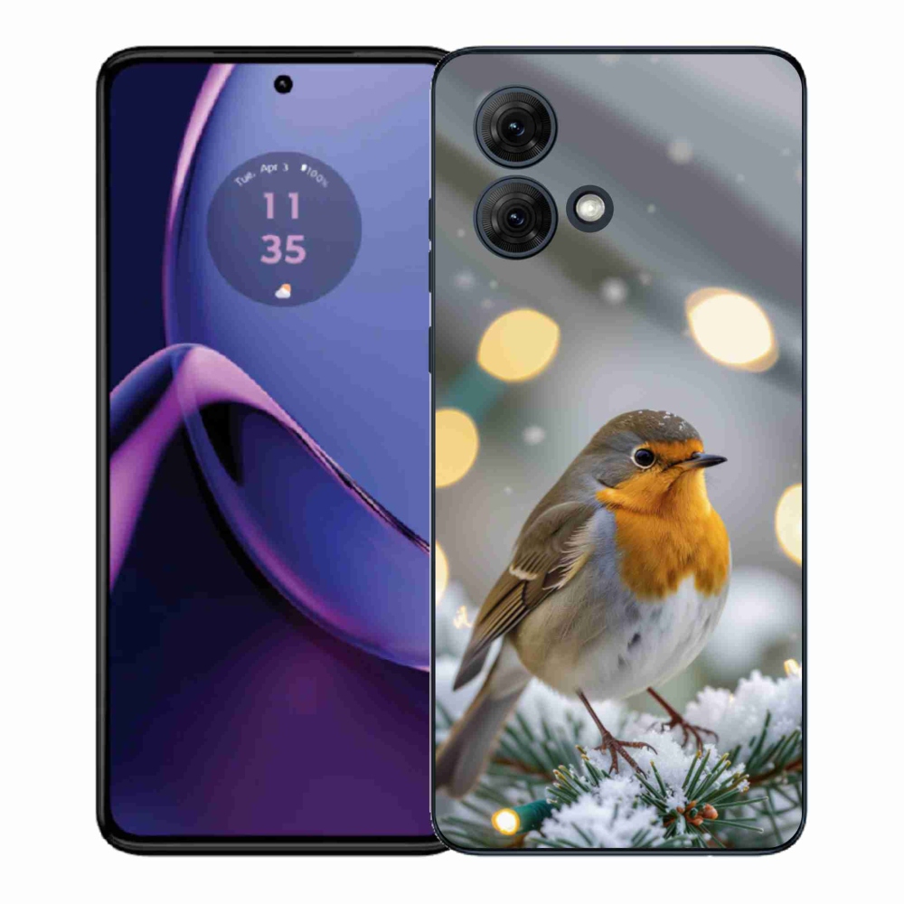 Gélový kryt mmCase na Motorola Moto G84 5G - červienka v zime