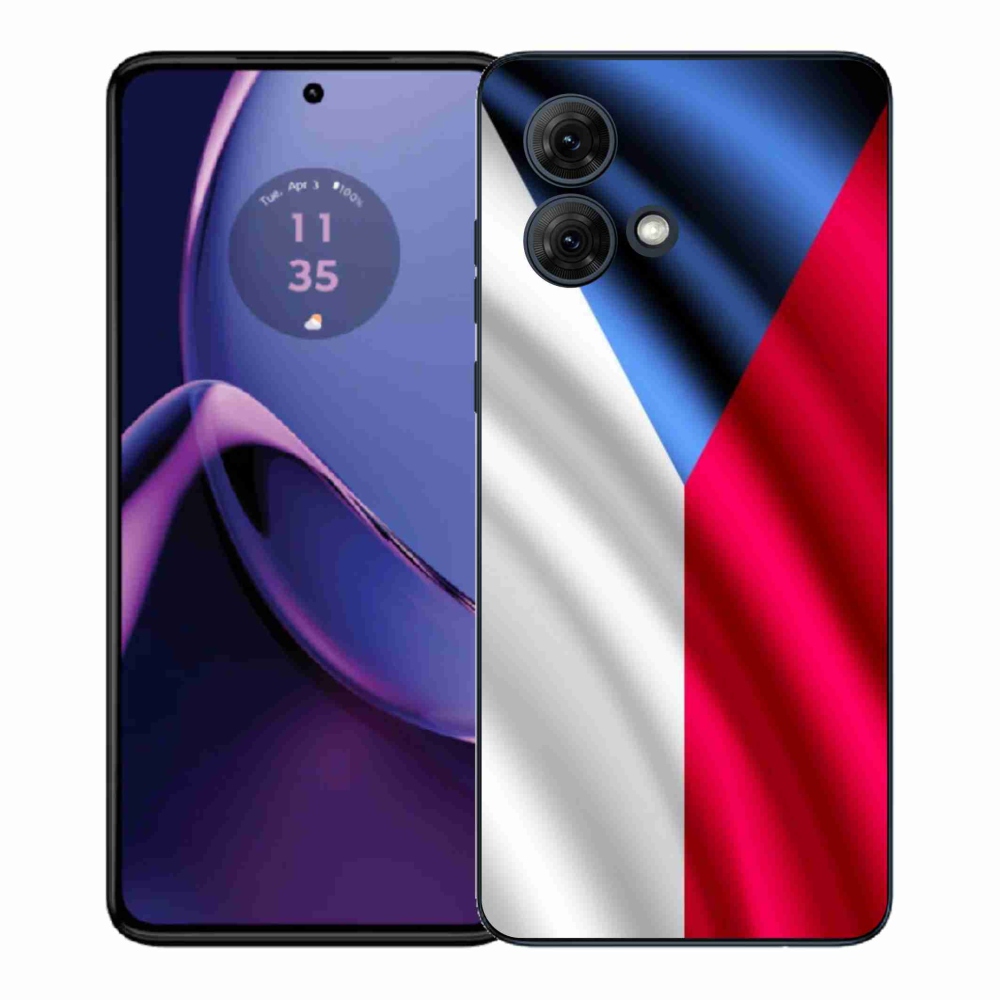 Gélový kryt mmCase na Motorola Moto G84 5G - česká vlajka