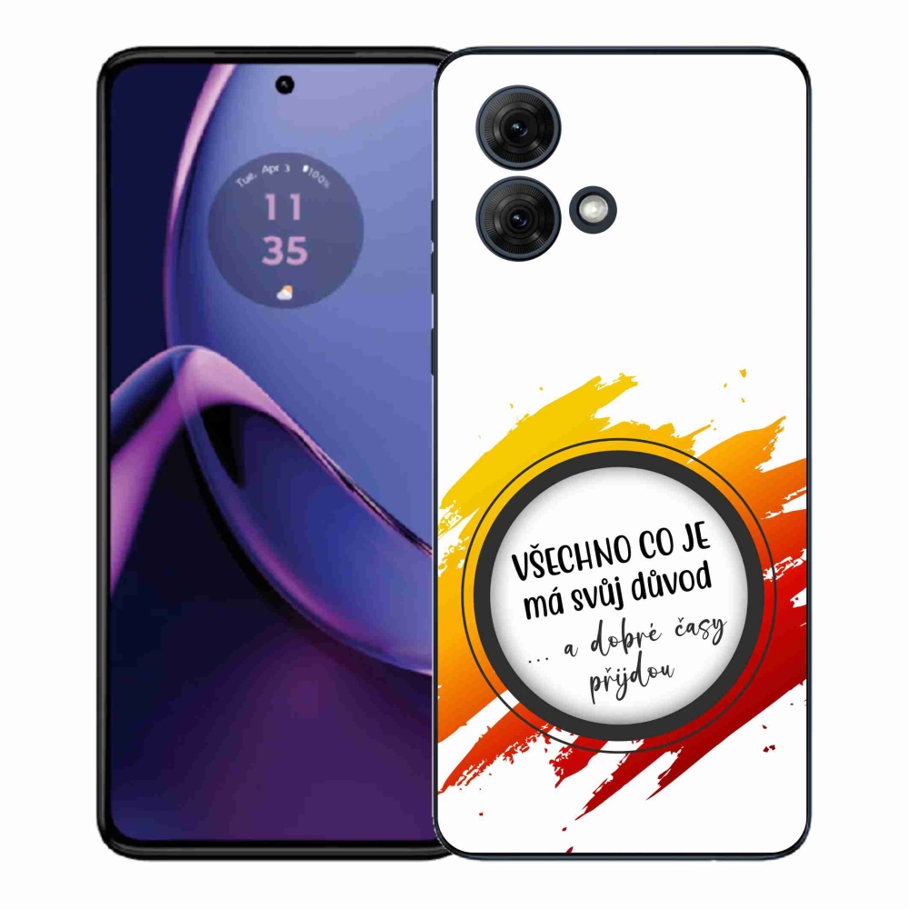 Gélový kryt mmCase na Motorola Moto G84 5G - citát 3 biele pozadie