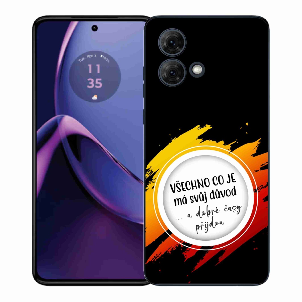 Gélový kryt mmCase na Motorola Moto G84 5G - citát 3 čierne pozadie