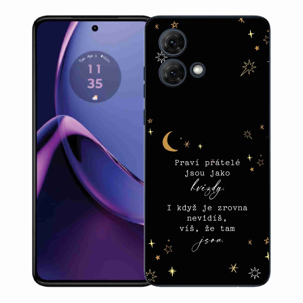 Gélový kryt mmCase na Motorola Moto G84 5G - citát 6 čierne pozadie