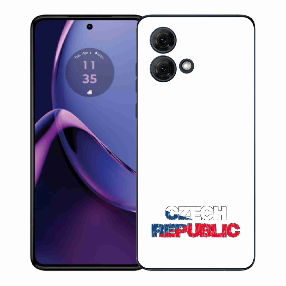 Gélový kryt mmCase na Motorola Moto G84 5G - Czech Republic biele pozadie