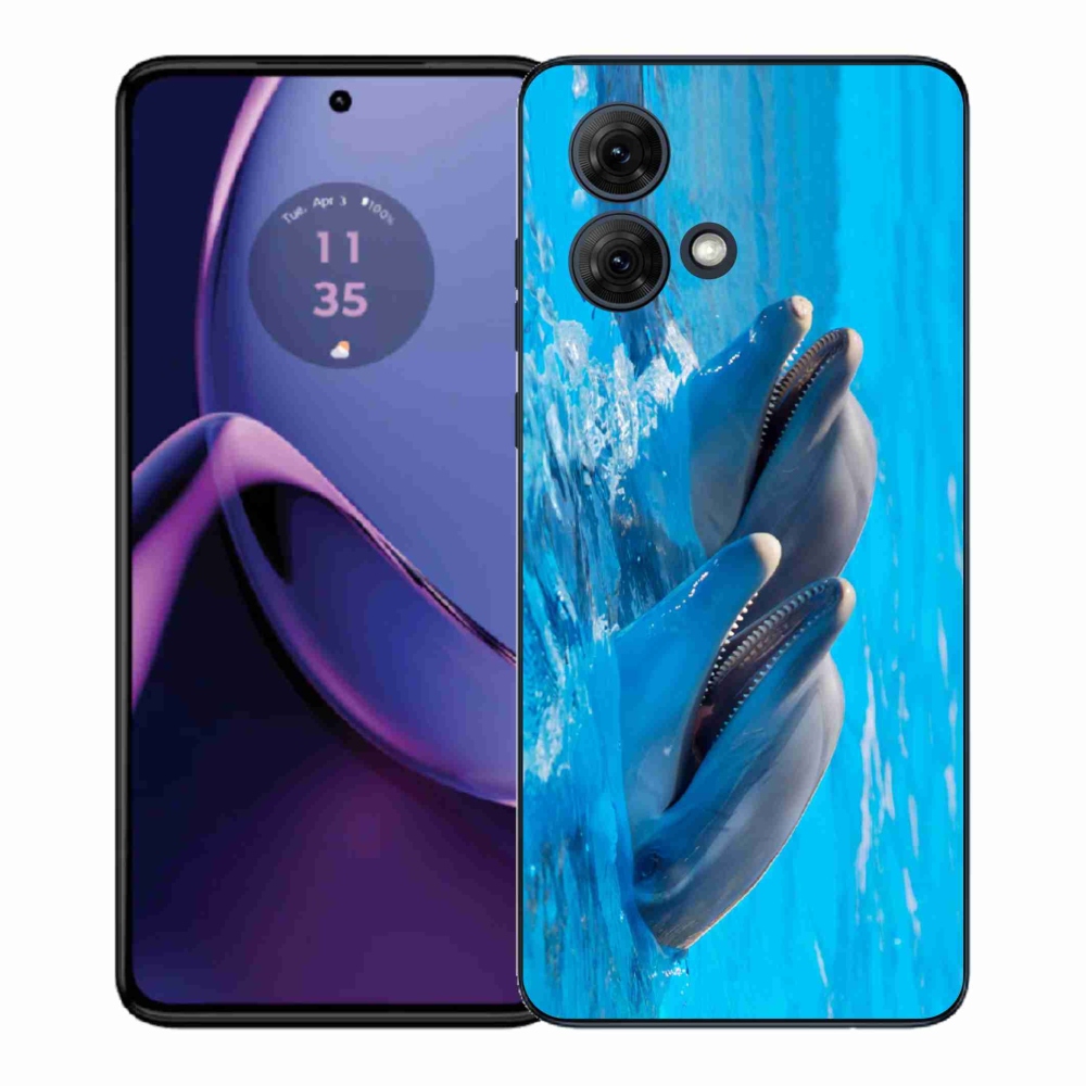 Gélový kryt mmCase na Motorola Moto G84 5G - delfíny