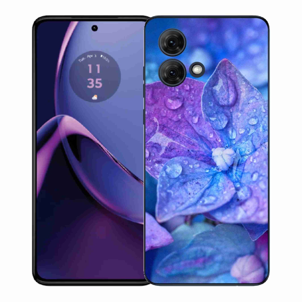 Gélový kryt mmCase na Motorola Moto G84 5G - fialový kvet