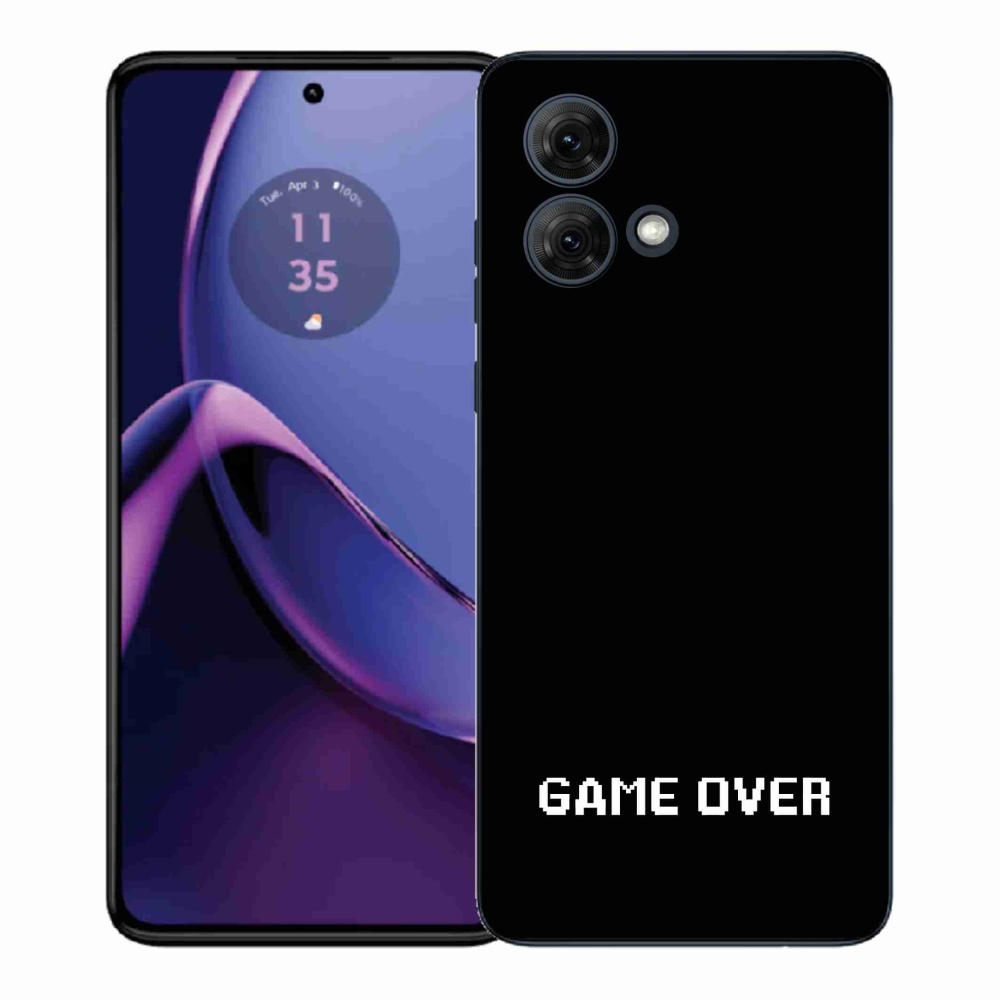 Gélový kryt mmCase na Motorola Moto G84 5G - game over čierne pozadie