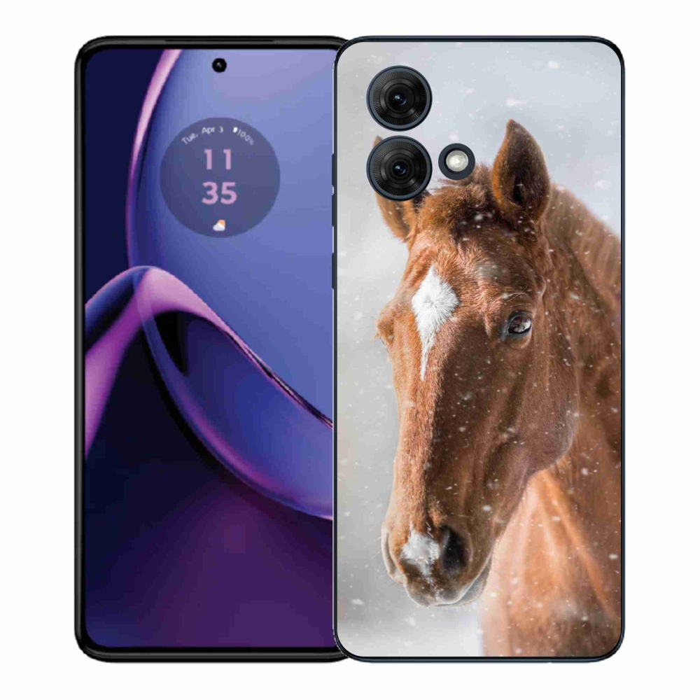 Gélový kryt mmCase na Motorola Moto G84 5G - hnedý kôň 2