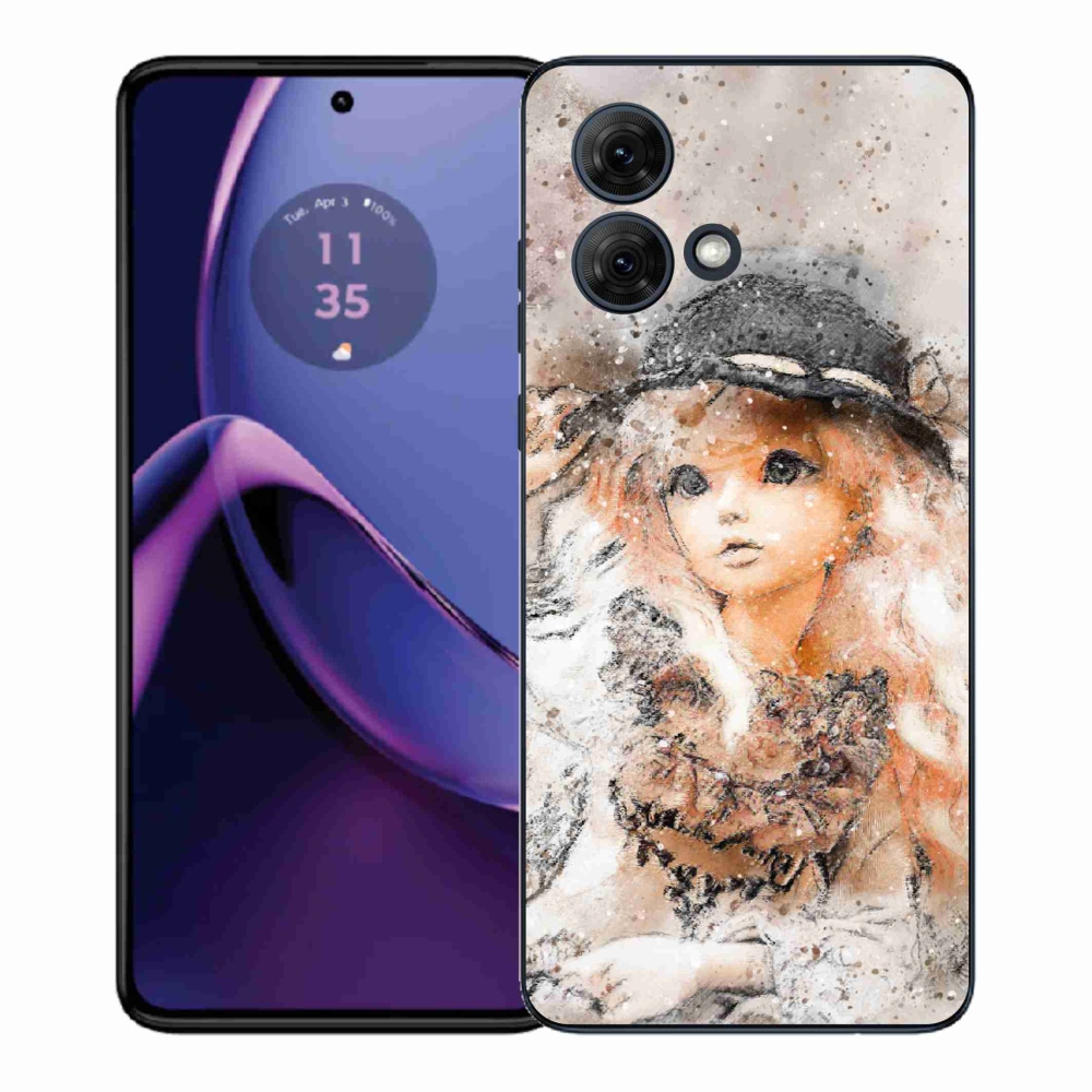 Gélový kryt mmCase na Motorola Moto G84 5G - dievčatko s klobúkom