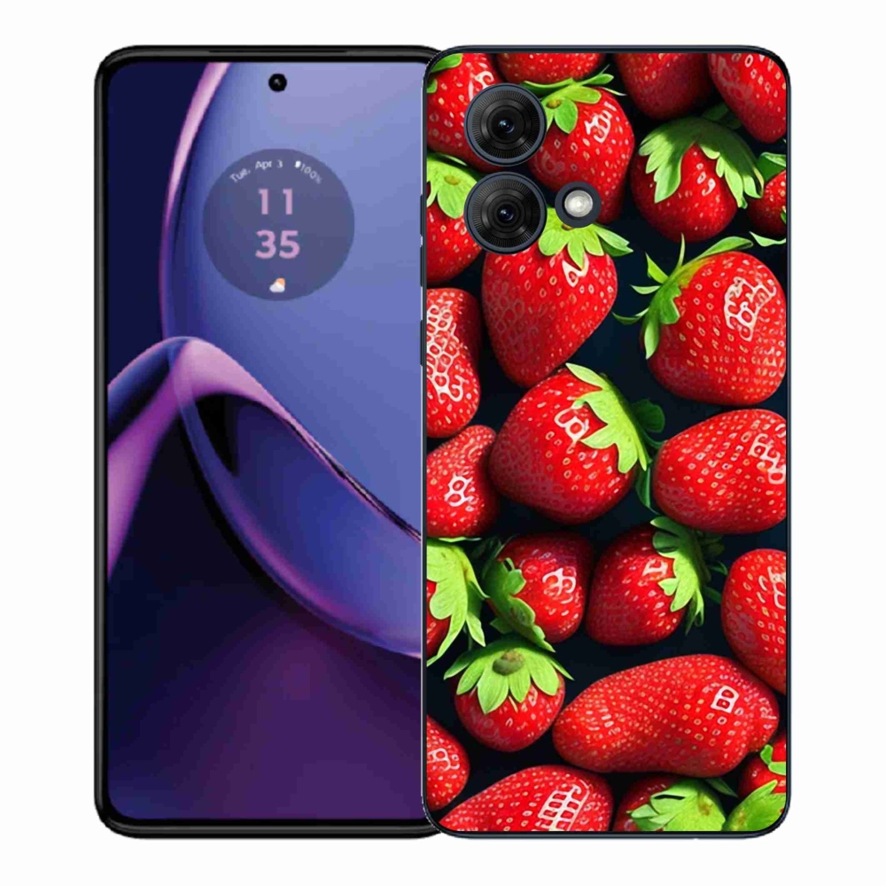 Gélový kryt mmCase na Motorola Moto G84 5G - jahody