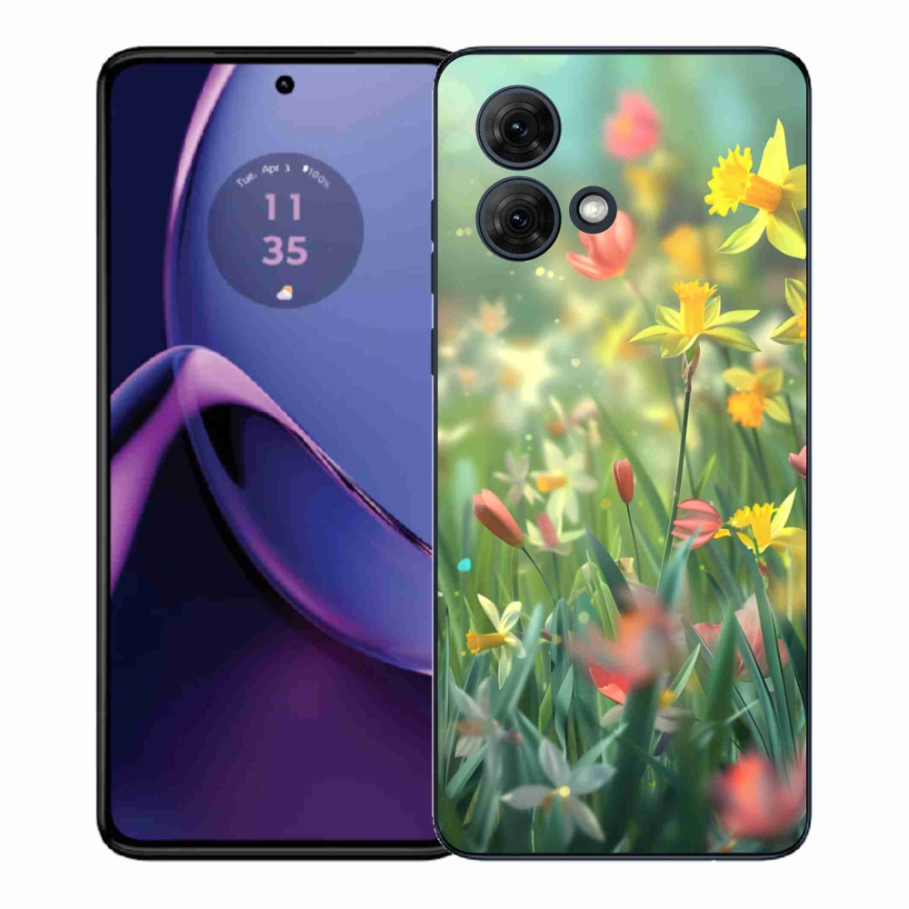 Gélový kryt mmCase na Motorola Moto G84 5G - jarné kvety