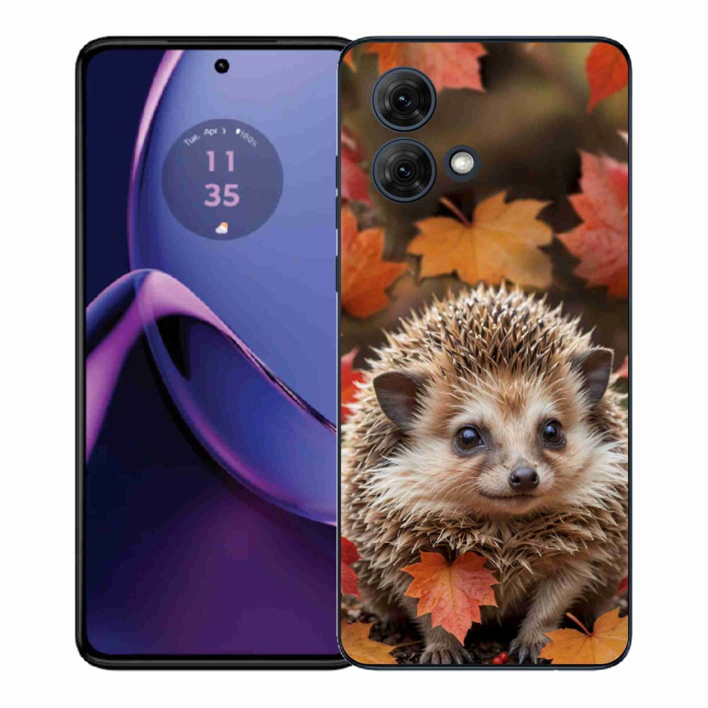 Gélový kryt mmCase na Motorola Moto G84 5G - ježko v lístia