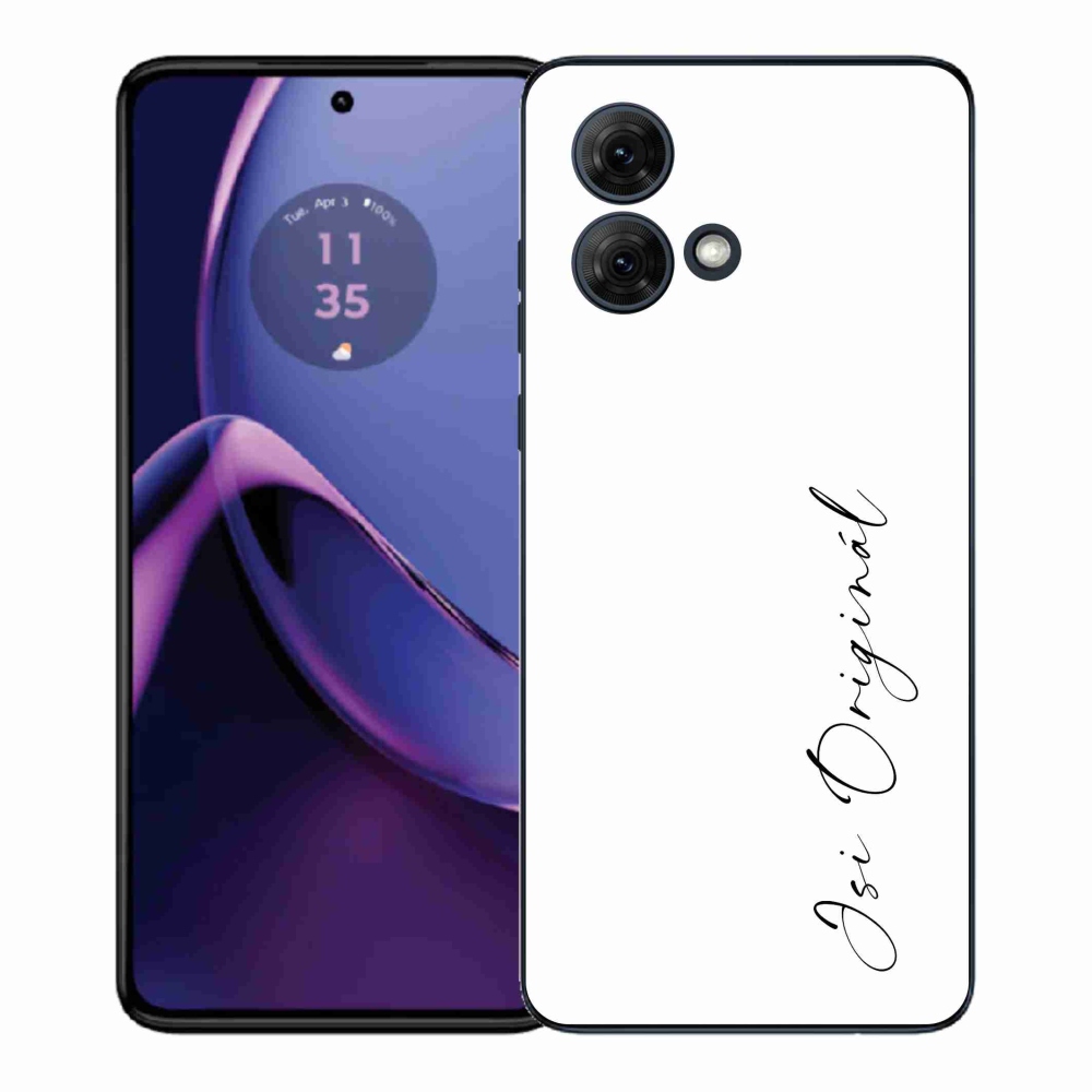 Gélový kryt mmCase na Motorola Moto G84 5G - si originál biele pozadie