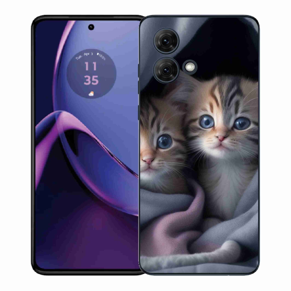 Gélový kryt mmCase na Motorola Moto G84 5G - mačacie duo 2