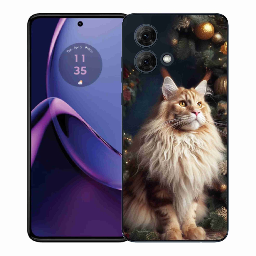 Gélový kryt mmCase na Motorola Moto G84 5G - mačka pri stromčeku