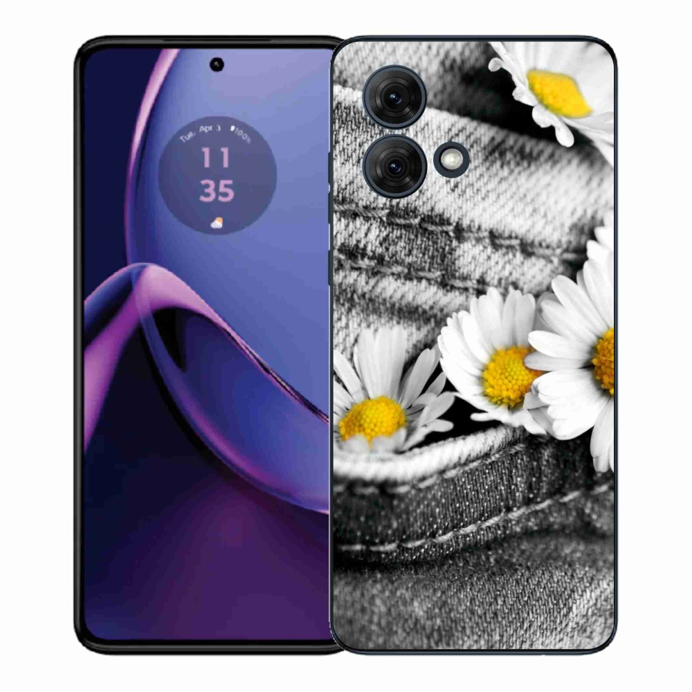 Gélový kryt mmCase na Motorola Moto G84 5G - margaréty