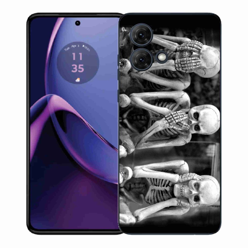 Gélový kryt mmCase na Motorola Moto G84 5G - kostlivci