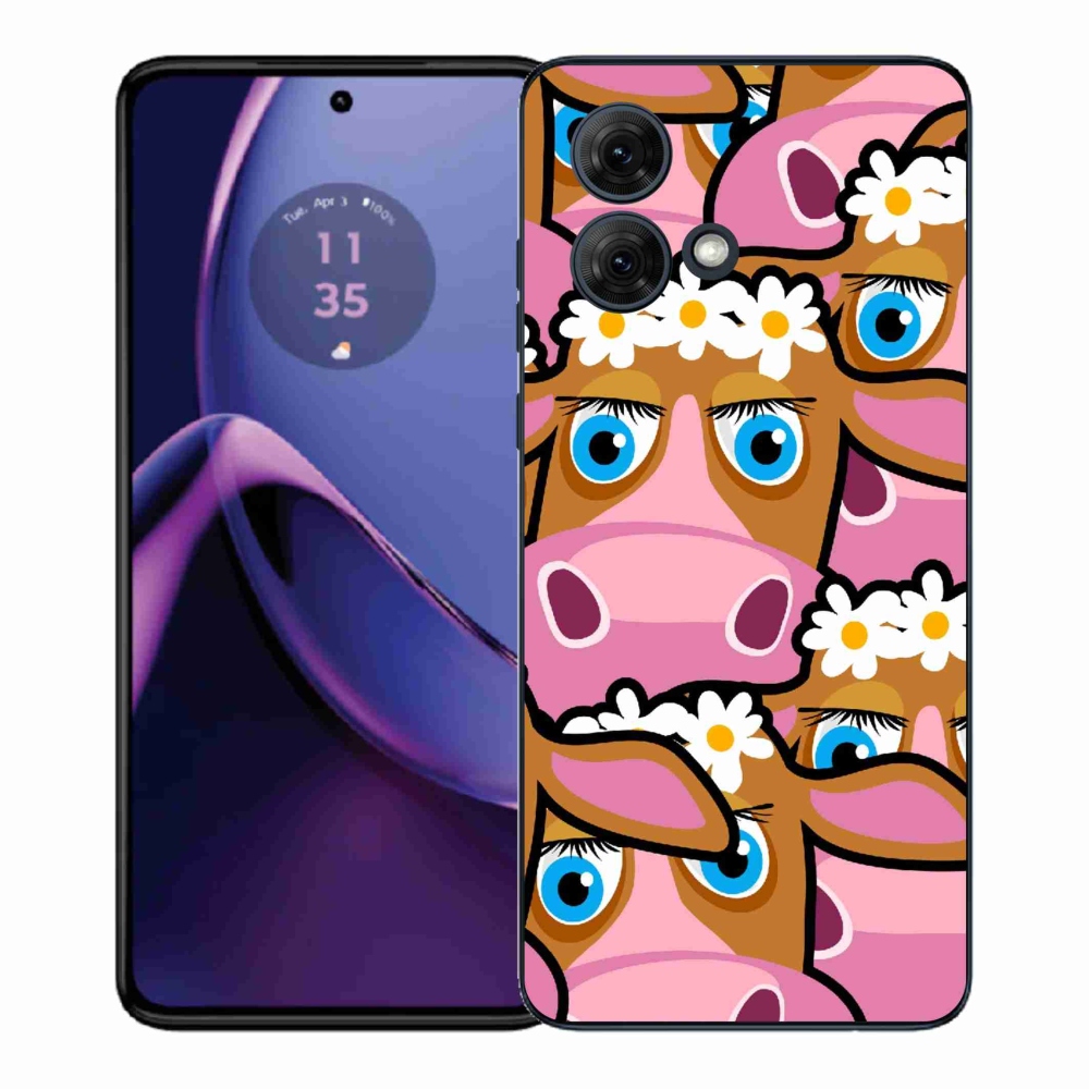 Gélový kryt mmCase na Motorola Moto G84 5G - kreslené kravičky