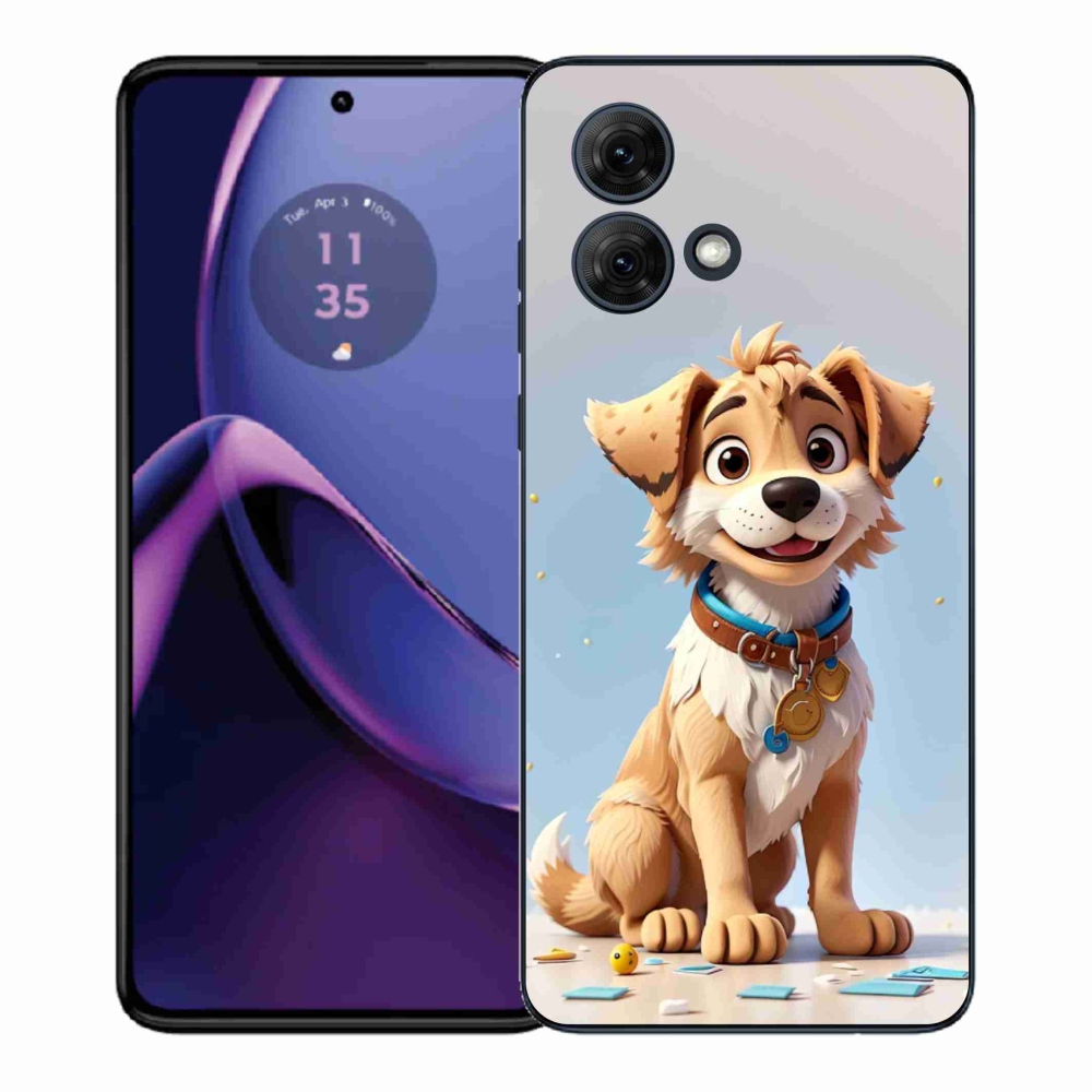 Gélový kryt mmCase na Motorola Moto G84 5G - kreslené šteňa