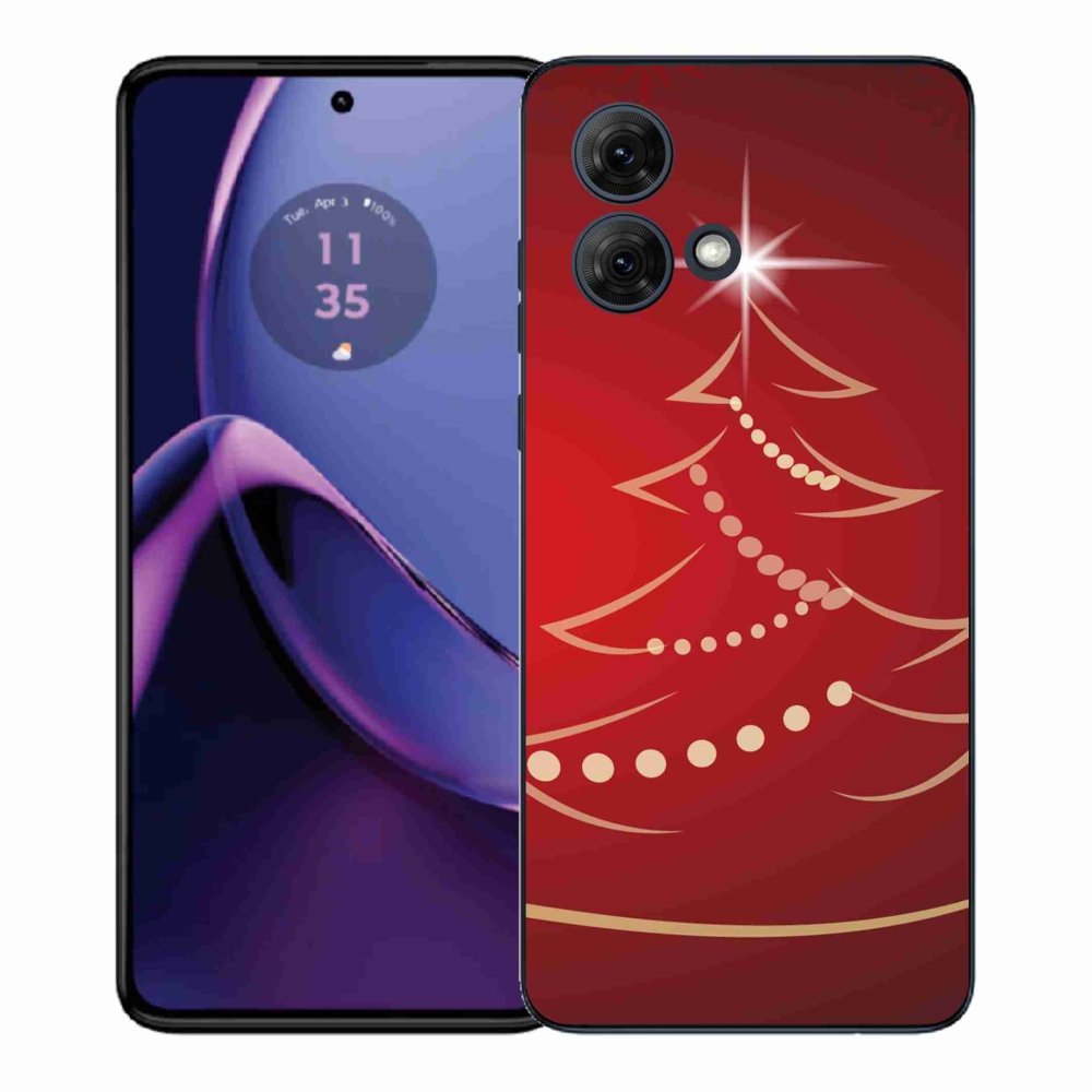 Gélový kryt mmCase na Motorola Moto G84 5G - kreslený vianočný stromček