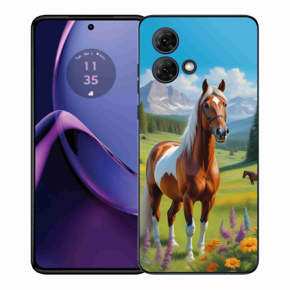 Gélový kryt mmCase na Motorola Moto G84 5G - kôň na lúke