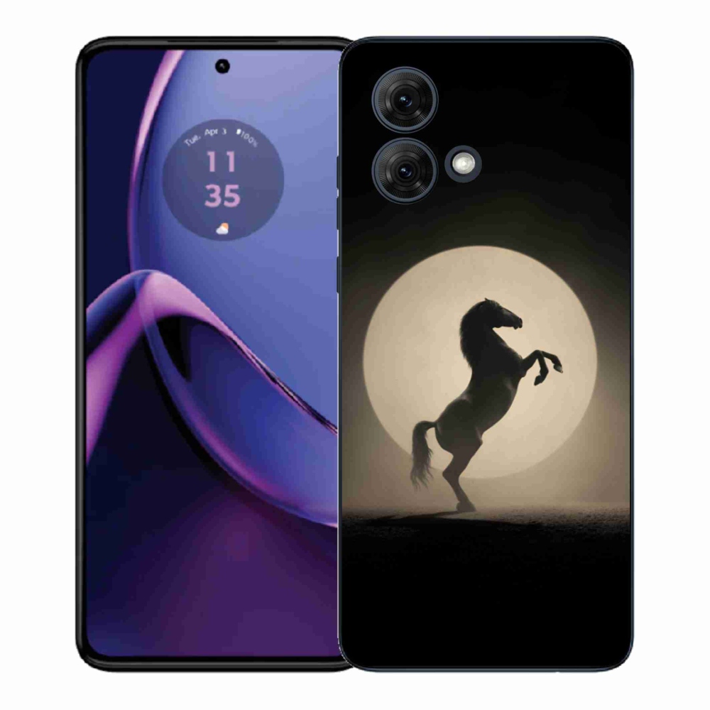 Gélový kryt mmCase na Motorola Moto G84 5G - kôň v siluete