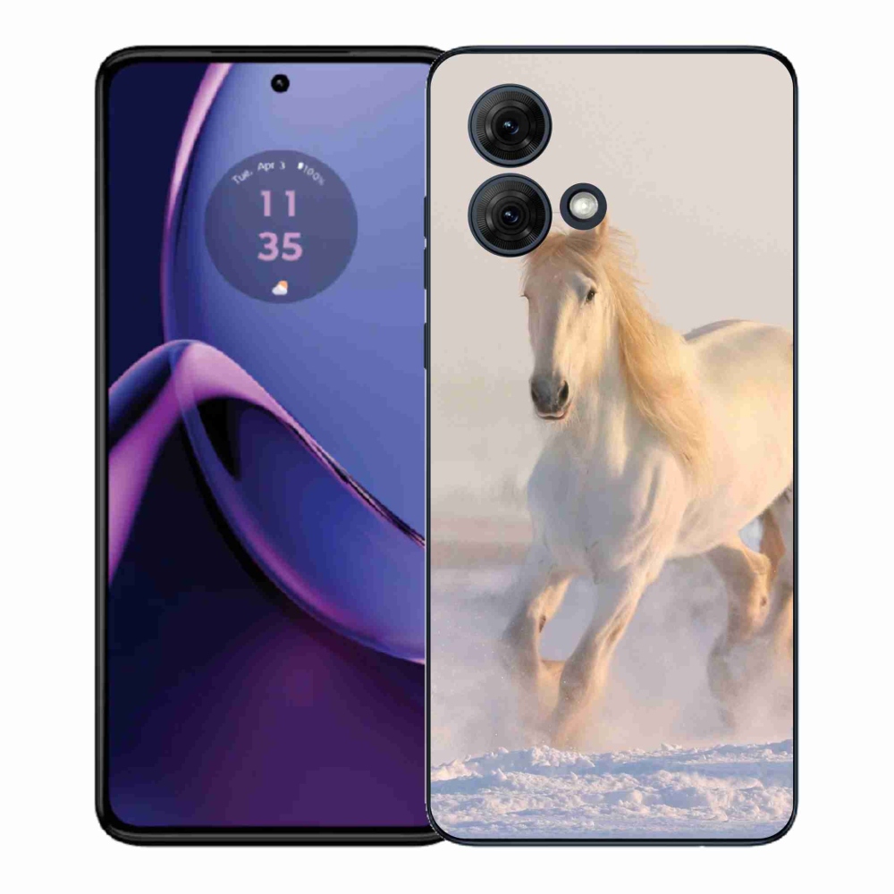 Gélový kryt mmCase na Motorola Moto G84 5G - kôň v snehu