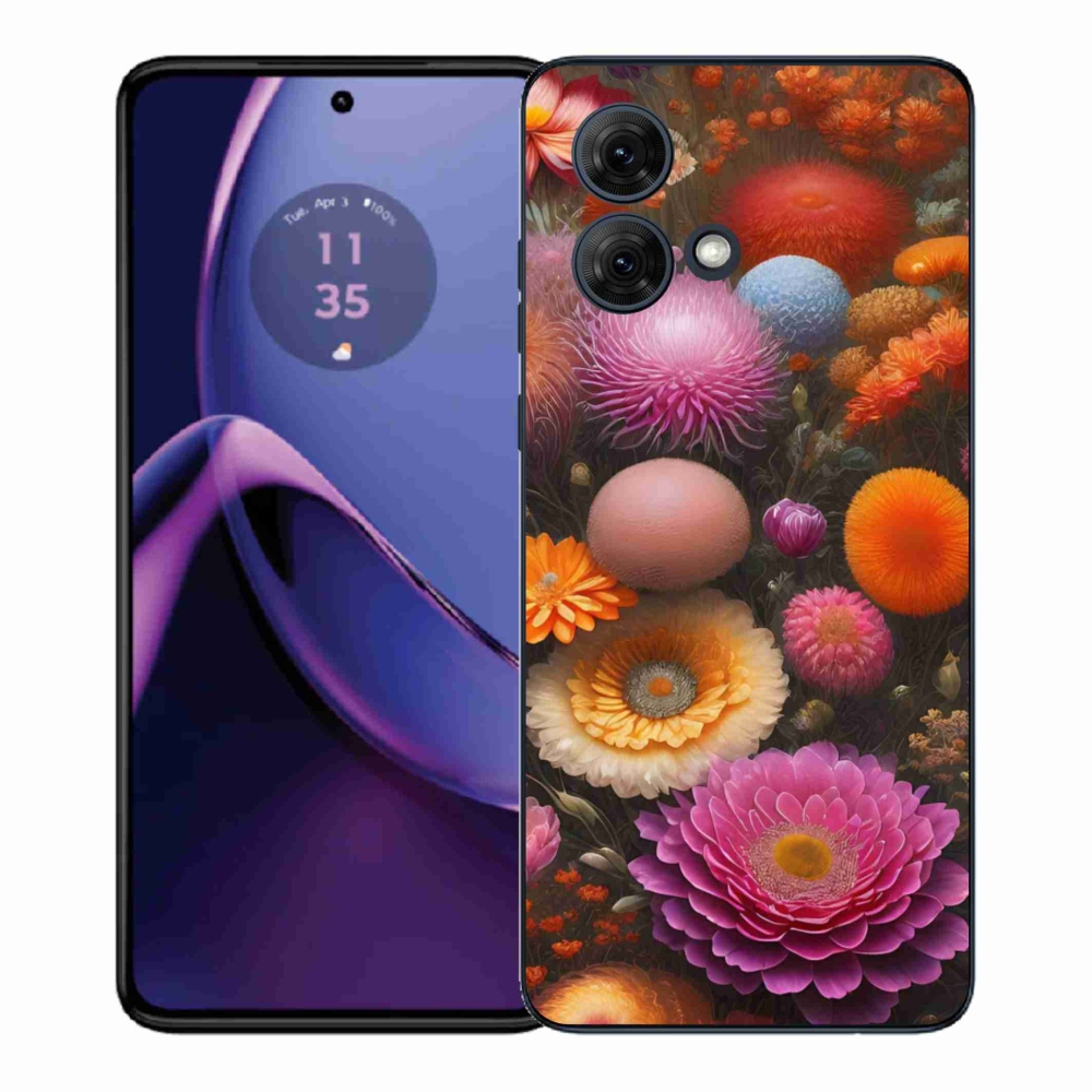 Gélový kryt mmCase na Motorola Moto G84 5G - kvetinová kompozícia